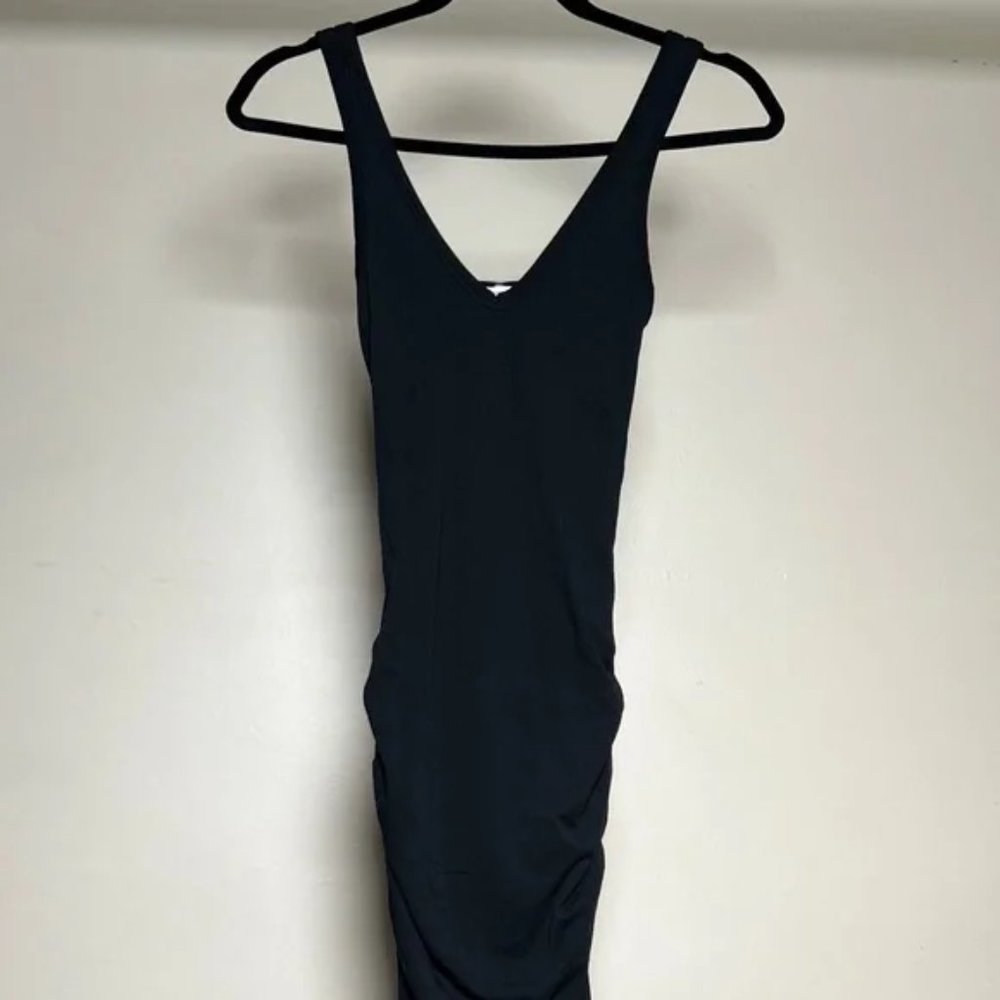 James Perse Black Long Form Fitting Cocktail Dress Womens Size XS